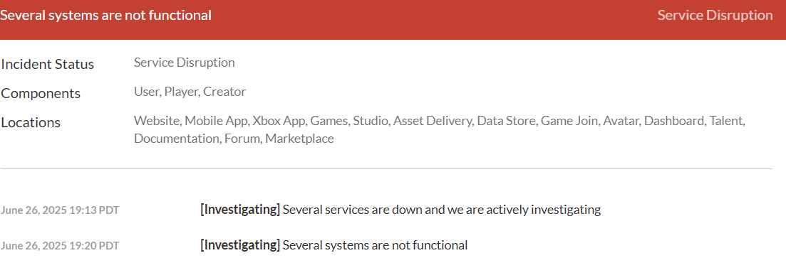 BNC_BREAKING's tweet image. 🚨 Roblox Outage Update: Now over 140,000 reports. status.roblox.com confirms multiple services are down — including the main site, games, and Studio. The team is actively investigating. #RobloxDown #RobloxStatus