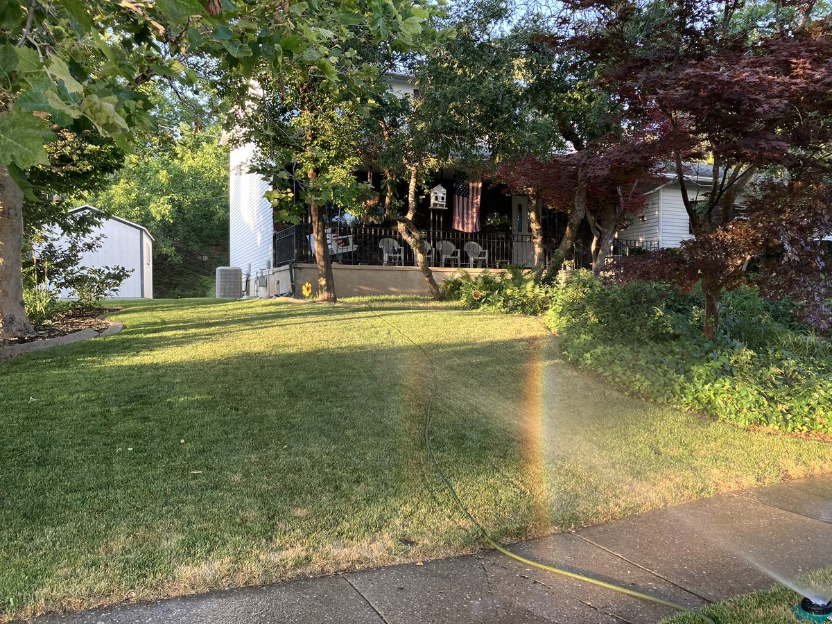 benjilking's tweet photo. @OutKickTNML @JoeKinseyexp It’s that time of year in Utah when the yard starts looking thirsty. Doing a little supplemental irrigation after a fresh TNML cut. https://t.co/Kkenn7KAGu