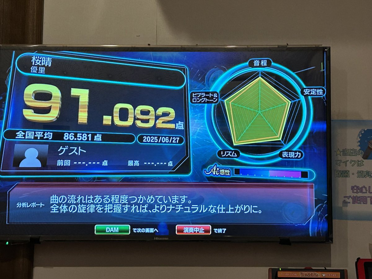 喉枯れてきた