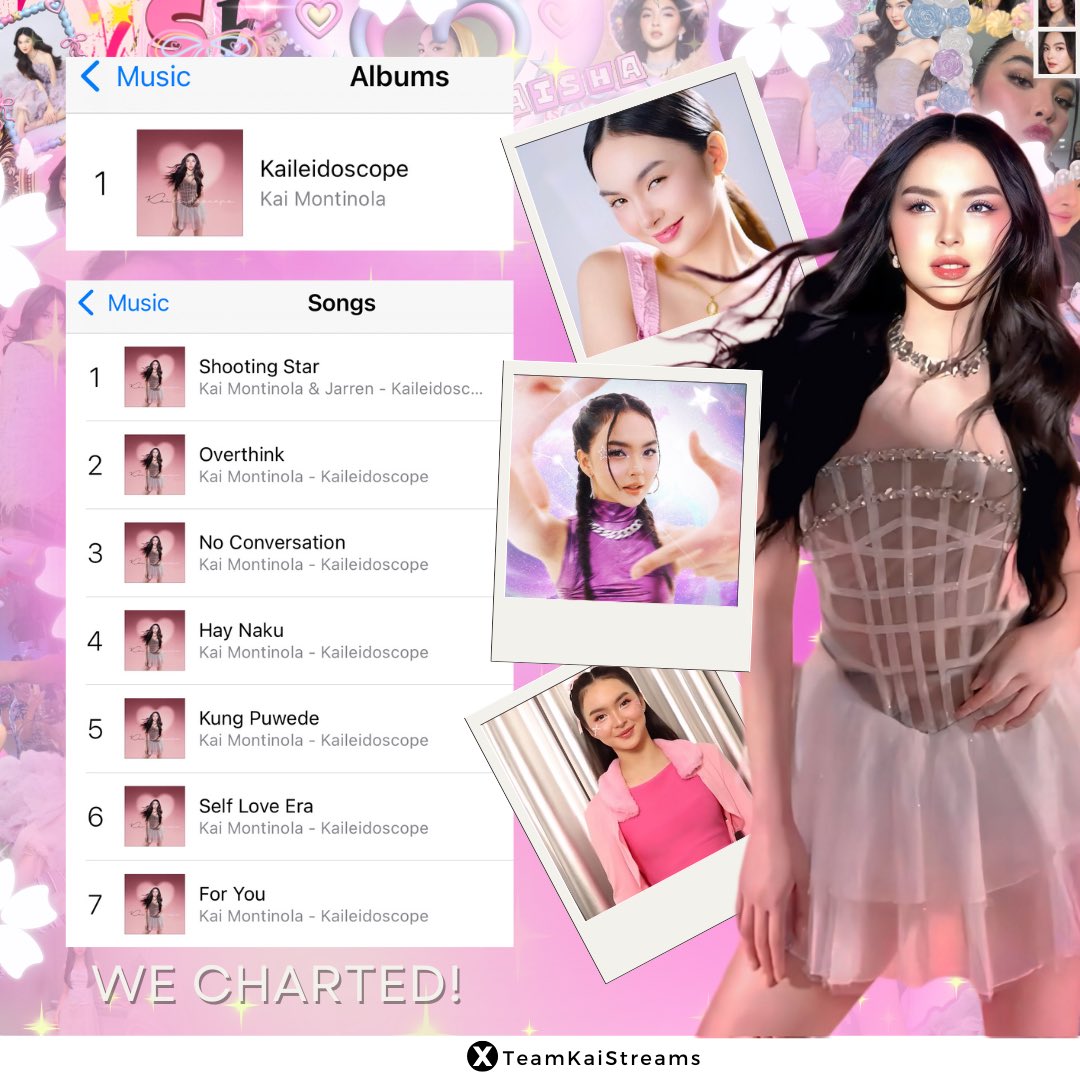 Huge congratulations to Kai for making history! 

Her album has soared to #1 on the iTunes Albums Chart, and every single track has claimed a spot in the Top 10 Songs chart. Your talent, hard work, and artistry continue to inspire and amaze. We're so proud of you—this is your