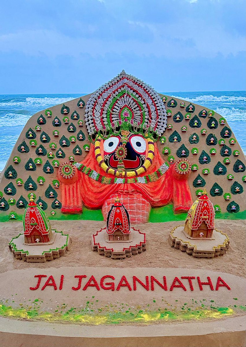 Jai Jagannath 🙏🙏🙏

( Pic courtesy <a href="/sudarsansand/">Sudarsan Pattnaik</a> )