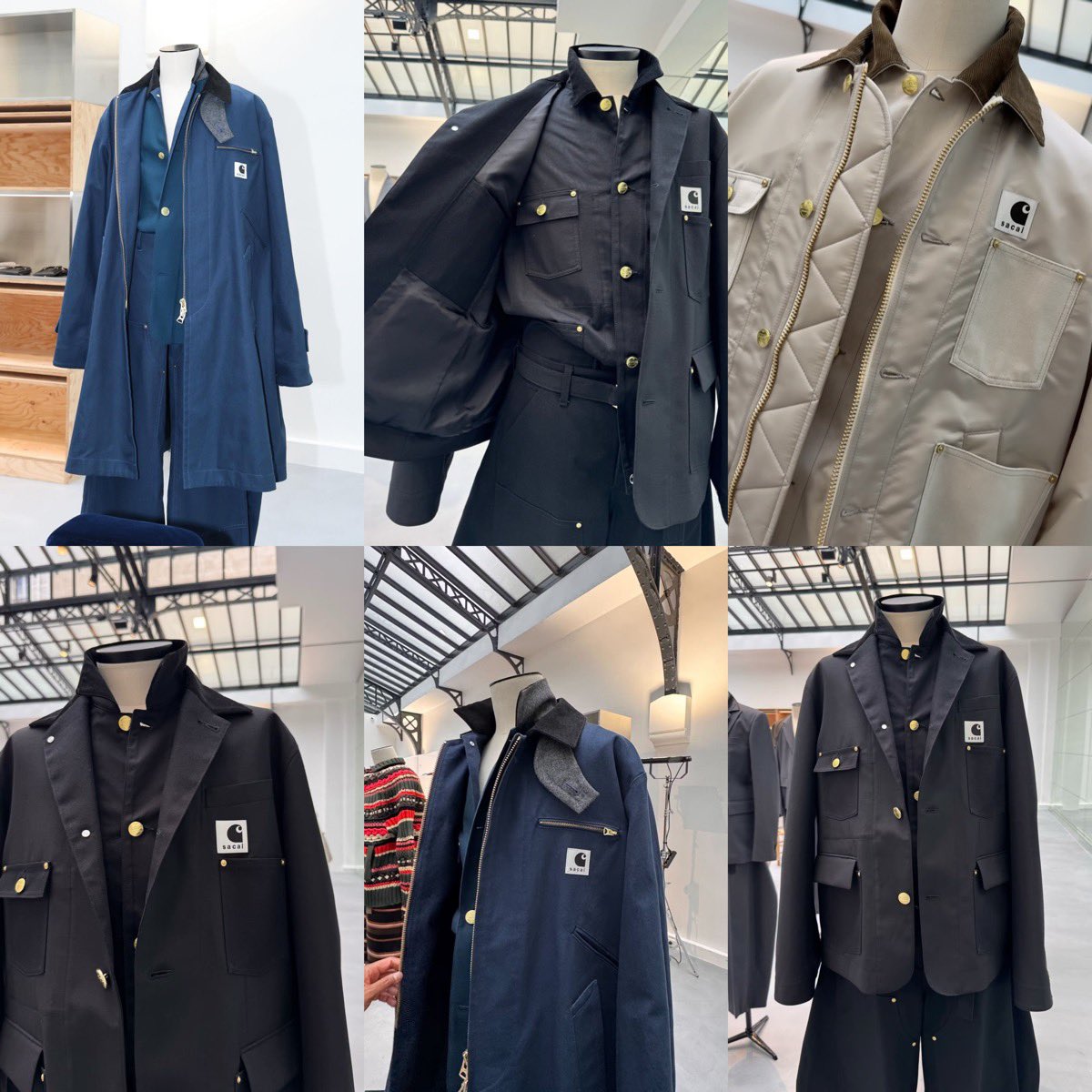 sacai x Carhartt WIP 2026年春夏コラボコレクションが登場予定