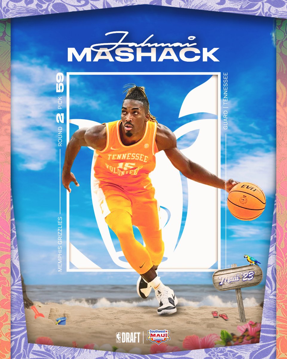 Southwest Maui Invitational (@mauiinv) on Twitter photo Congratulations to <a href="/JahmaiM/">Jahmai (Jah-MY’) Mashack</a> on being selected in the 2025 NBA Draft!
Mashack showed us what he’s made of during the 2023 Tournament and now he's taking that energy to the <a href="/memgrizz/">Memphis Grizzlies</a>! 🙌#NBADraft Congratulations to <a href="/JahmaiM/">Jahmai (Jah-MY’) Mashack</a> on being selected in the 2025 NBA Draft!
Mashack showed us what he’s made of during the 2023 Tournament and now he's taking that energy to the <a href="/memgrizz/">Memphis Grizzlies</a>! 🙌#NBADraft