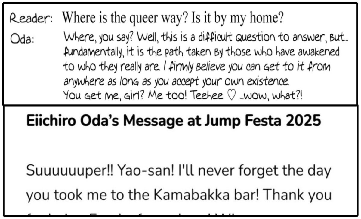 cvnnkett's tweet photo. op fans in the comments crying and being annoying when their manga has queer characters and a mangaka who went to a gay bar 😭 https://t.co/Uu6p7KGqF1