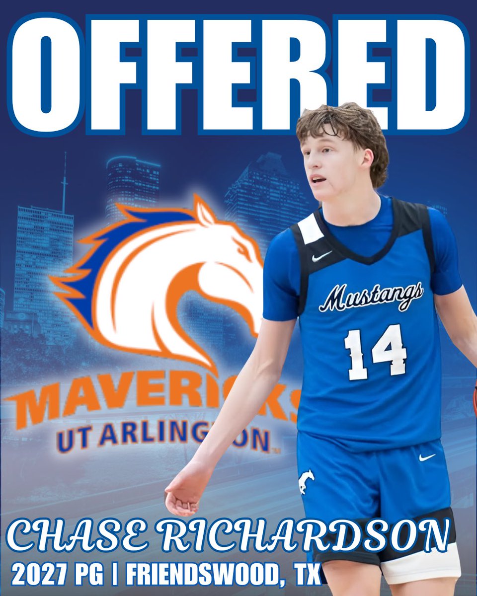 Chase Richardson (@cwrichardson24) on Twitter photo After a great conversation with <a href="/CoachJPope/">Jeremy Pope, M.Ed.</a> I am excited to receive an offer from The University of Texas-Arlington. Thank you to the Mavericks coaching staff! <a href="/BJenkins247/">Brandon Jenkins</a> <a href="/tim_ford11/">Tim Ford</a> <a href="/tj_ford/">TJ Ford</a> <a href="/FwoodBoysBball/">Friendswood Boys Basketball</a> <a href="/GASOMass/">Ryan Massad 🔎</a> <a href="/Boy_named_Su_5/">Ansu Sesay Jr</a> <a href="/ScottyD_Knows/">Scotty Hendricks</a> <a href="/iFilmHoopers/">Michael Timmins</a> <a href="/JamieShaw5/">Jamie Shaw</a> After a great conversation with <a href="/CoachJPope/">Jeremy Pope, M.Ed.</a> I am excited to receive an offer from The University of Texas-Arlington. Thank you to the Mavericks coaching staff! <a href="/BJenkins247/">Brandon Jenkins</a> <a href="/tim_ford11/">Tim Ford</a> <a href="/tj_ford/">TJ Ford</a> <a href="/FwoodBoysBball/">Friendswood Boys Basketball</a> <a href="/GASOMass/">Ryan Massad 🔎</a> <a href="/Boy_named_Su_5/">Ansu Sesay Jr</a> <a href="/ScottyD_Knows/">Scotty Hendricks</a> <a href="/iFilmHoopers/">Michael Timmins</a> <a href="/JamieShaw5/">Jamie Shaw</a>