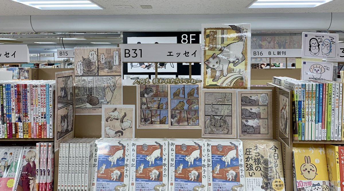 うぐいす歌子先生の新刊 『うぐいす歌子の御ねこ日記』店着いたしまし
