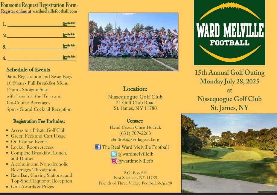 WardMelvilleFB's tweet image. #ThankYou to the Fardellone Family for once again being hole sponsors at our #GolfOuting! Great to see all of the support from our #WardMelville Football families! #WMFB #FAMILY @afardellone56
