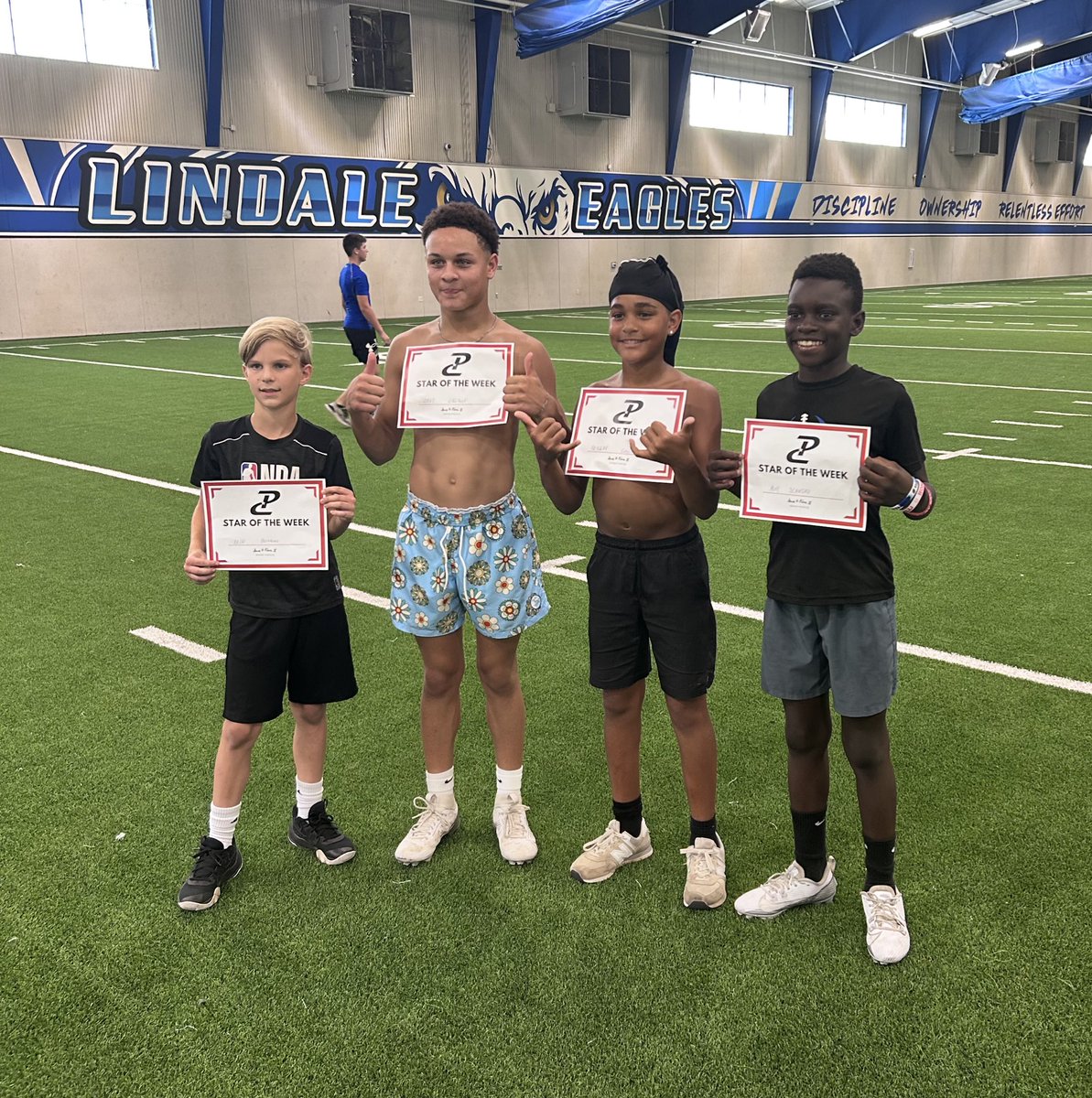 Performance Course (@pcnowisthetime) on Twitter photo Week after week these groups continue to show up and GET BETTER! <a href="/LindaleAthleti1/">Lindale Athletics</a>
They absolutely CRUSHED the month of June and are ready for the next challenge.
HARD WORK PAYS OFF BOYS, keep going!
Congrats to our ⭐️s of the Week! ⬇️
HI: Jacob, A’Million, Hank, Jackson Week after week these groups continue to show up and GET BETTER! <a href="/LindaleAthleti1/">Lindale Athletics</a>
They absolutely CRUSHED the month of June and are ready for the next challenge.
HARD WORK PAYS OFF BOYS, keep going!
Congrats to our ⭐️s of the Week! ⬇️
HI: Jacob, A’Million, Hank, Jackson
