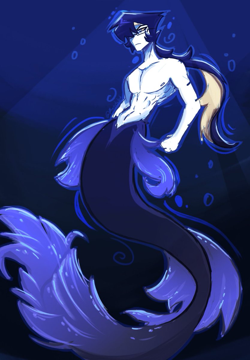Decided to color a very old sketch I made of mermaid Leo :0 

Leo belongs to <a href="/SilentZound/">✖️ƬIΛ➕</a> 
#HazbinHotel