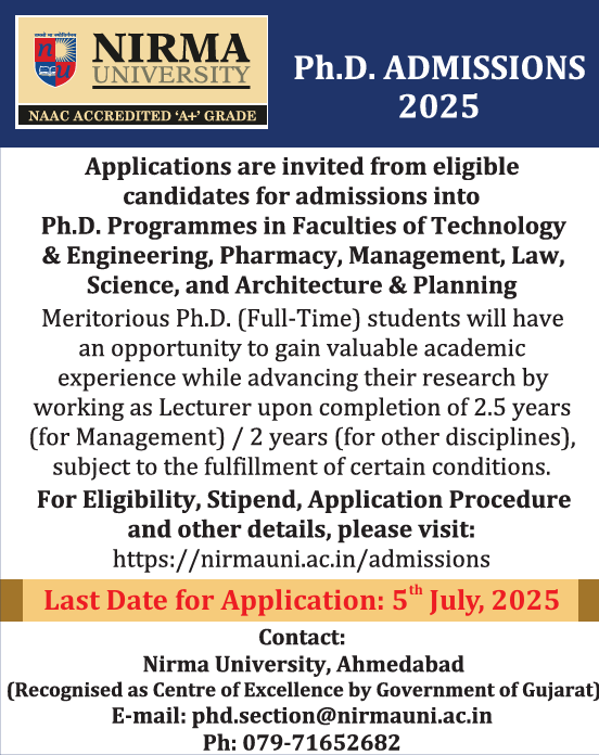ch_itnu's tweet photo. If you are still waiting for the right time and right domain, to apply for the PhD, Please note that the last date of PhD admission in our department is extended. Refer the Poster for further details.
#PhD #chemicalengineering #researchMATTERS 
@MilindJoshipura @DrRajeshNPatel https://t.co/HLkbajmFvN