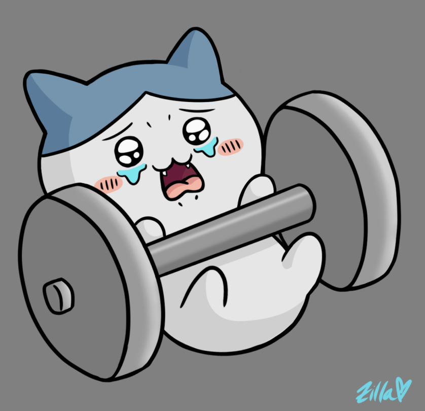 when u and bestie start working out together #chiikawa