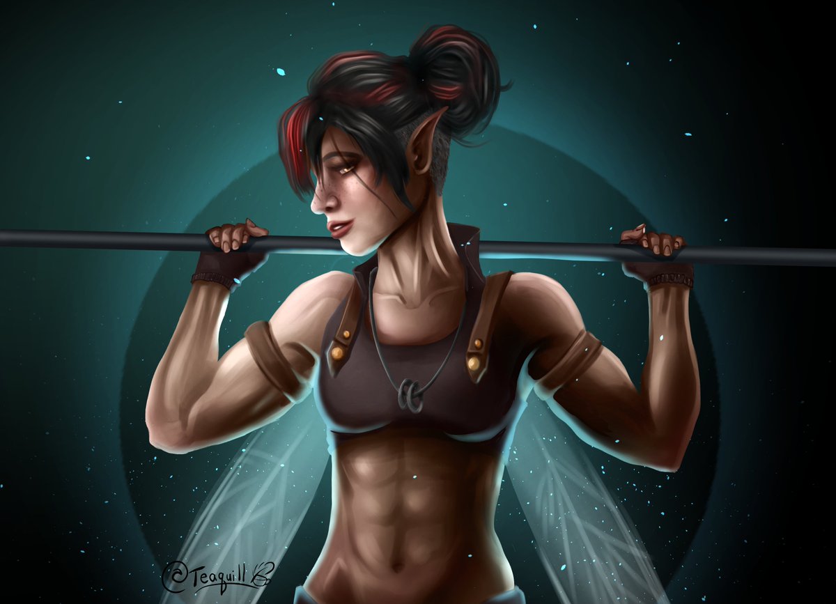 Another picture I finally get to share because we met the character in campaign! Meet Ashen Ember, a tiny fey paladin of Berronar Truesilver. She a borrower from a smithy that she claims is in trouble. We need to find out if she's sincere...or lying!
#SizeTwitter #dnd #fairy