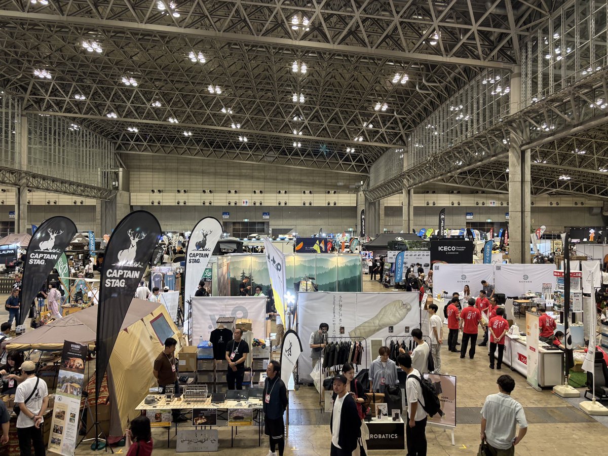 camp10_m's tweet photo. トレイルのブースが特に良かったです https://t.co/fezzk8viJA