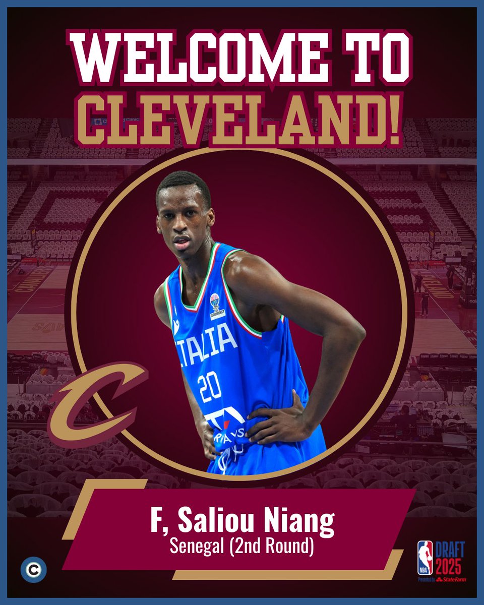 🔗: l.cleveland.com/ke3w43?utm_cam…  

The Cavs completed their 2025 NBA Draft haul by selecting fast-rising international forward Saliou Niang with the No. 58 pick.

Picture: GettyImages
