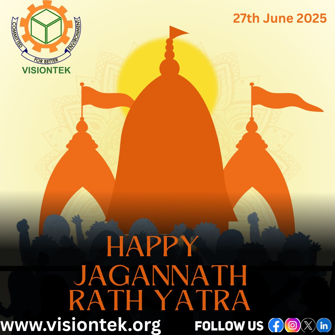 Visiontekcs's tweet image. Happy Rath Yatra! As Lord Jagannath will be blessing the world with his divine presence, may he shower his choicest blessings on all of us. Jai Jagannath!#rathyatra, #jagannath, #puri, #jagannathpuri, #jaijagannath, #odisha, #krishna, #jagannathtemple, #harekrishna