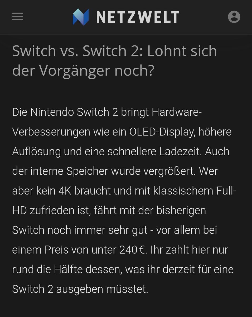 Hey <a href="/netzwelt/">NETZWELT</a>,
seit wann hat die Switch 2 ein OLED Display? 🤔