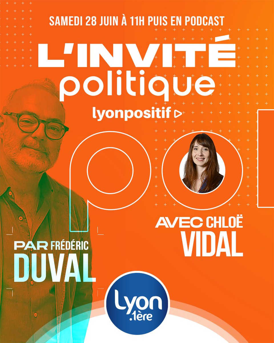 Lyon 1ère (@lyonpremiere) on Twitter photo 🎙Chloë Vidal, adjointe en charge de la démocratie locale et au budget participatif de la Ville de Lyon, est notre invitée ce samedi 28 juin de 11h à 12h
<a href="/villedelyon/">Ville de Lyon</a> <a href="/EELV/">Les Écologistes - EELV</a> #Lyon 🎙Chloë Vidal, adjointe en charge de la démocratie locale et au budget participatif de la Ville de Lyon, est notre invitée ce samedi 28 juin de 11h à 12h
<a href="/villedelyon/">Ville de Lyon</a> <a href="/EELV/">Les Écologistes - EELV</a> #Lyon
