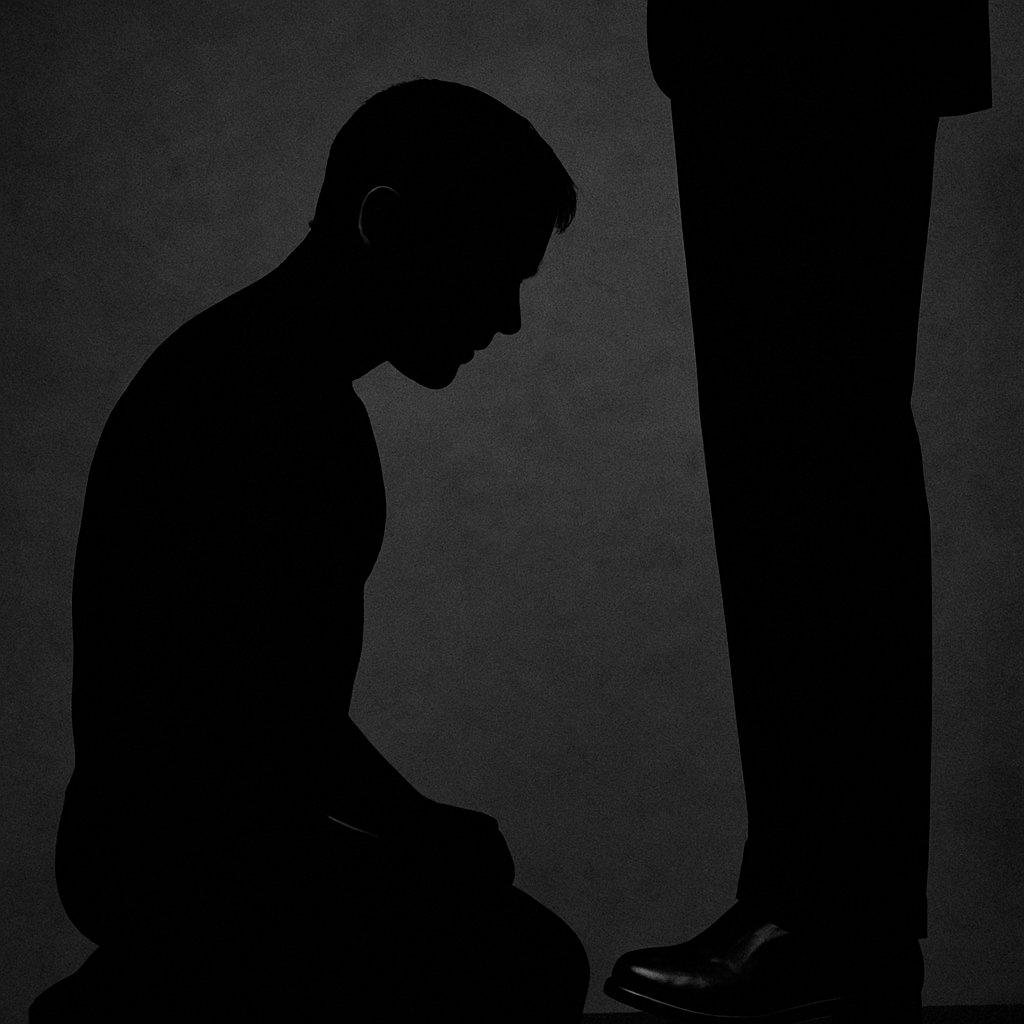 Mindfuck: Ο πραγματικός εξευτελισμός ξεκινά στο κεφάλι, όχι στα γόνατα 
Δεν είναι το “γλείψε την πούτσα” που τον διαλύει. Είναι το ότι περιμένει να του το πεις.........
bdsmgr.gr/mindfuck-slave…