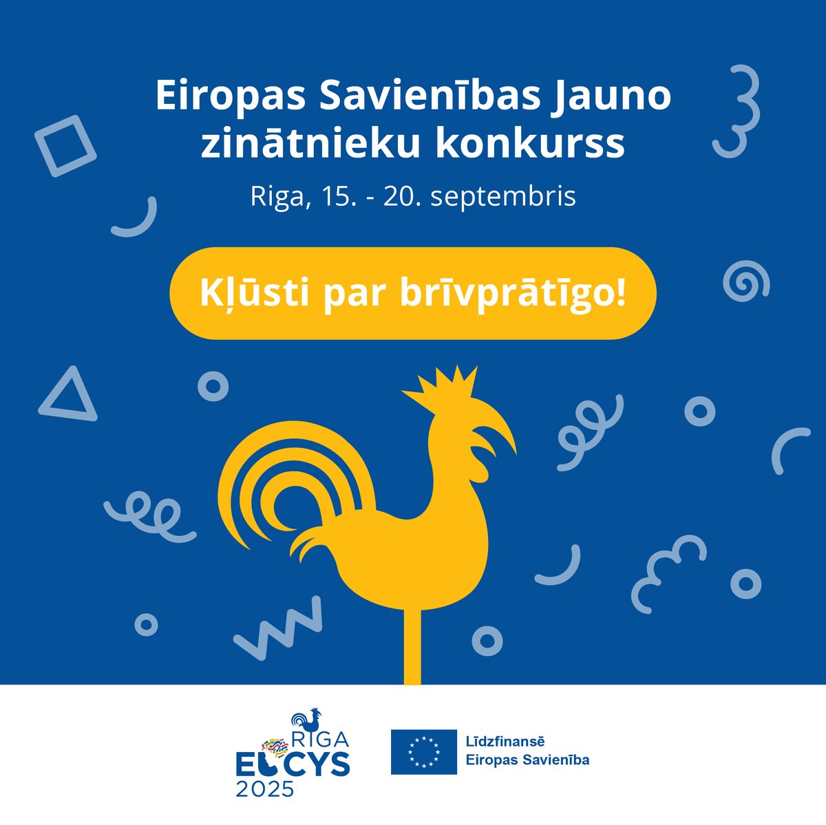 🎉 Līdz 5. jūlijam vari paspēt pieteikties par brīvprātīgo Eiropas Savienības Jauno zinātnieku konkursā, kas šoruden notiek Rīgā.
🔗 Plašāka informācija: viaa.gov.lv/lv/jaunums/aic…