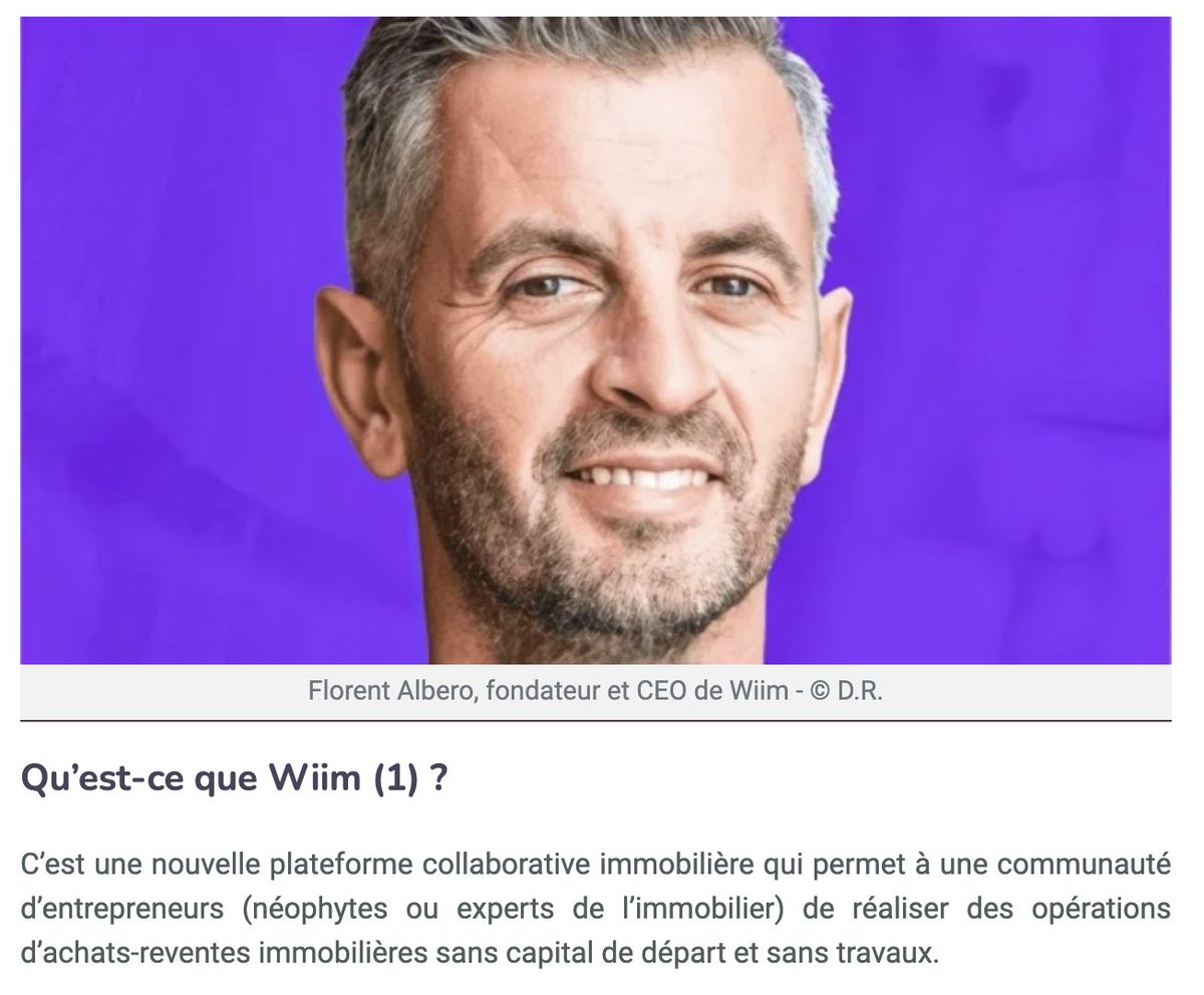 IMMOMATIN's tweet image. 🚀 #IMMOBILIER | WiiM bouscule le métier de marchand de biens en s’appuyant sur une communauté d’entrepreneurs (Wiimers). Grâce à un moteur d’analyse #IA, ils peuvent détecter des anomalies de marché que WiiM peut racheter en les incluant.
À LIRE➡️ buff.ly/vOYzexv