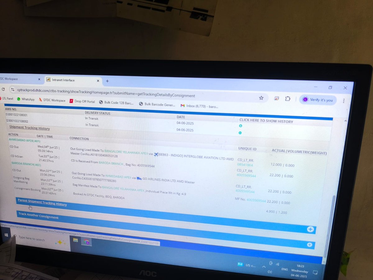Pravin1608's tweet photo. @SubhasishDTDC, @DTDCIndia
@abhishek_chuck
Dear Sir,

I have been following up with your team since 13th June. Every time I get the same reply that we are working on it. Can you please intervene and help me out.  Shipment number: D3001022108. https://t.co/usj0b6voRR