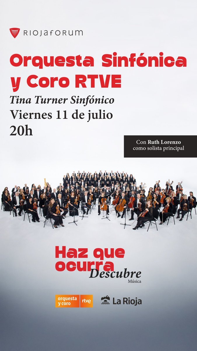 🎤 𝐎𝐑𝐐𝐔𝐄𝐒𝐓𝐀 𝐒𝐈𝐍𝐅Ó𝐍𝐈𝐂𝐀 𝐘 𝐂𝐎𝐑𝐎 𝐑𝐓𝐕𝐄 𝐂𝐎𝐍 𝐑𝐔𝐓𝐇 𝐋𝐎𝐑𝐄𝐍𝐙𝐎

🎟️ riojaforum.es