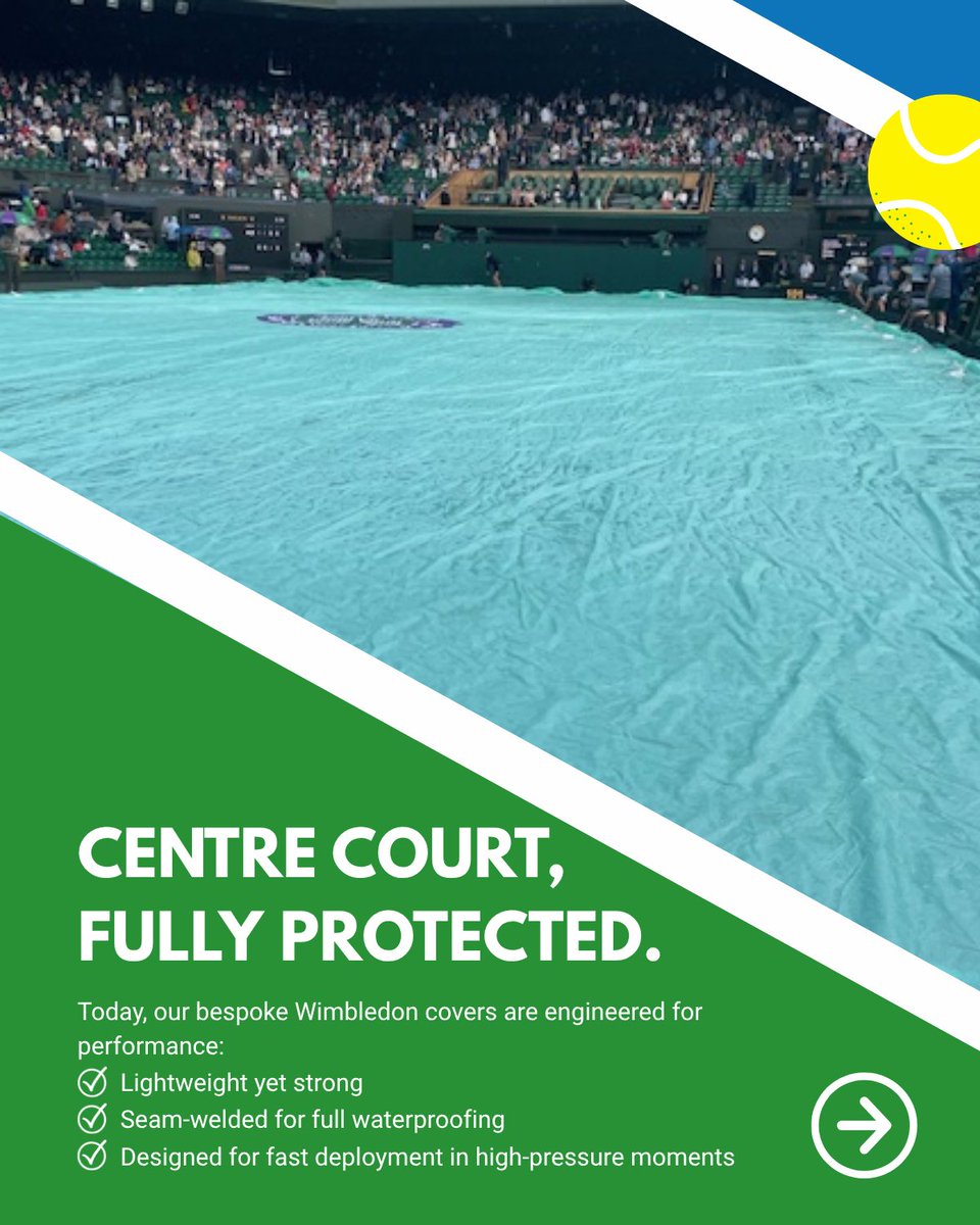 StuartCanvas's tweet image. Wimbledon’s Centre Court sets the standard — and so do we. Stuart Canvas delivers elite court protection, from The Championships to school halls. Fast, tough, trusted. Game. Set. Covered. 🎾 #StuartCanvas #Wimbledon #CourtReady