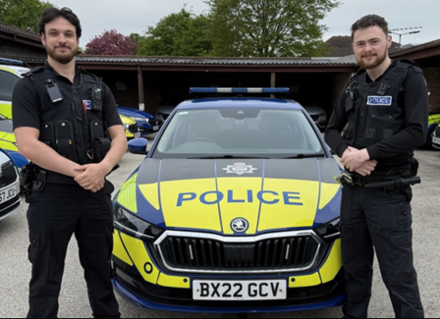 A pair of @leics_police officers who “went above and beyond ” by saving the life of a woman suffering catastrophic bleeding after her partner stabbed her, have been nominated for the National #PoliceBravery Awards 2025. Congratulations, PCs Jack Milman and Tom McGrath.