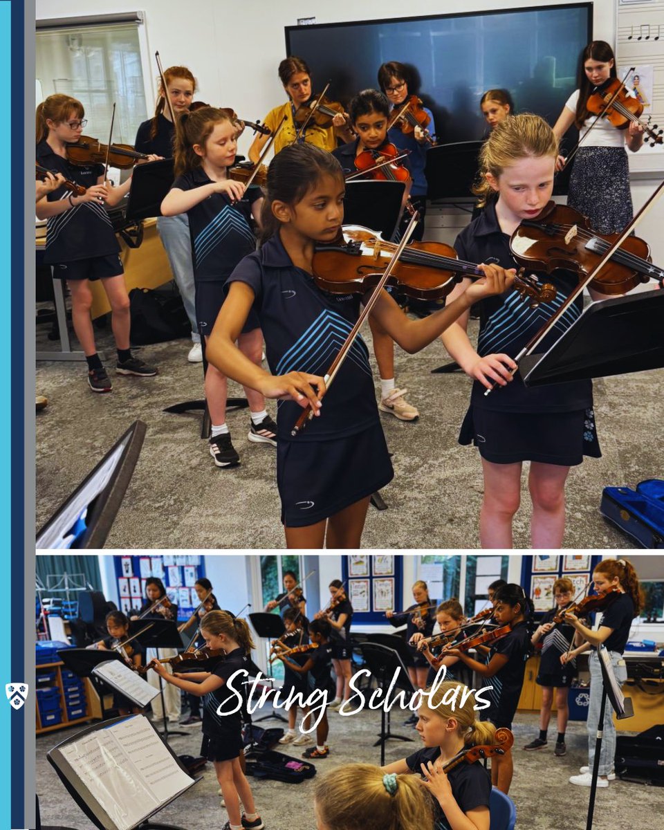 Last week, our string scholars from Senior School and the Sixth Form went across to Prep School to visit Mrs Symington's Prep string ensemble. The older girls relished the opportunity to meet and play for the next generation of string players and provide mentoring advice.