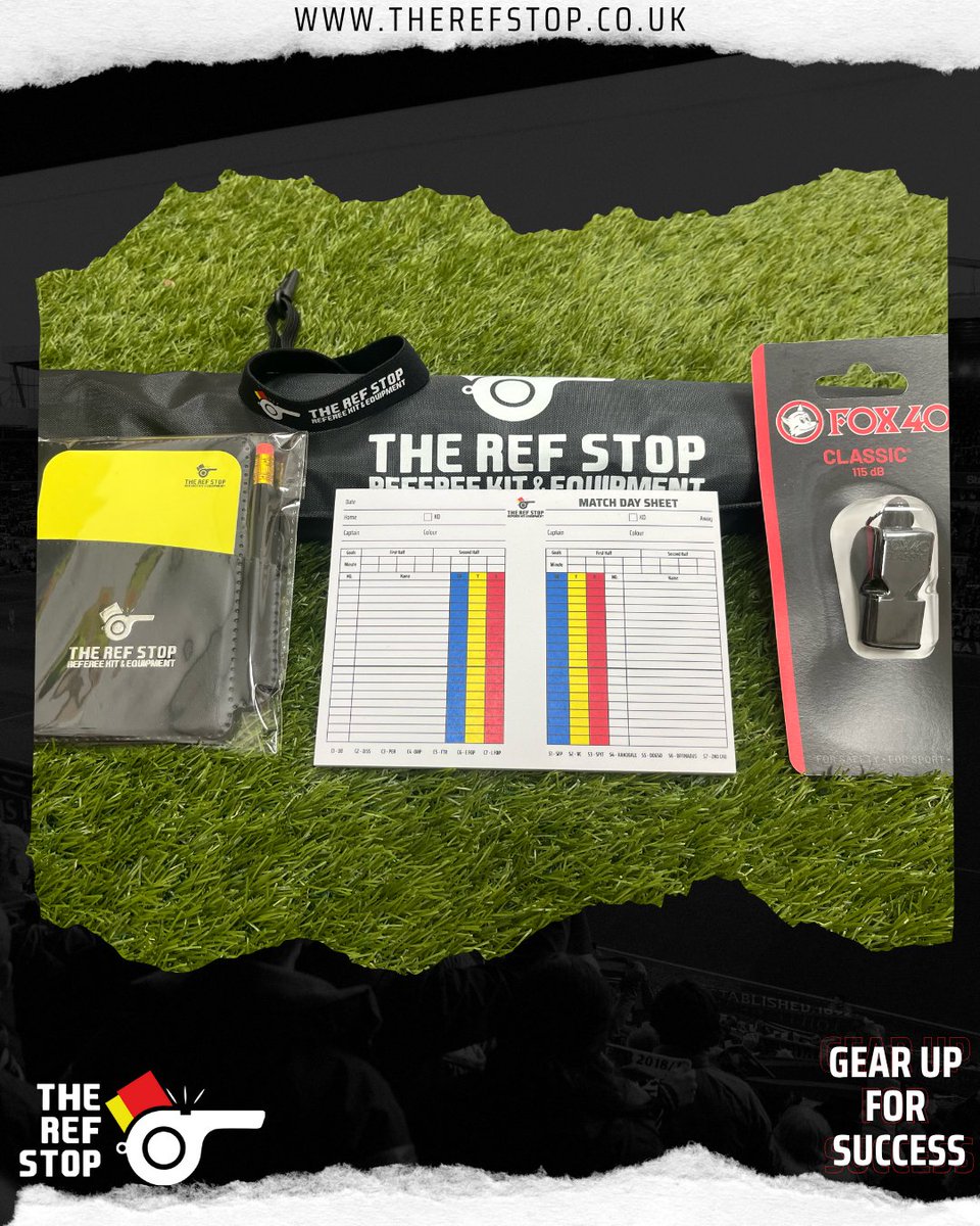 New ref this summer? Seasoned pro?

You need this.
✅ Fox 40 Whistle
✅ Cards &amp; Match Sheets
✅ Flags, Lanyard &amp; More

🎯 All in one starter pack.

🔗 therefstop.co.uk/product/match-…