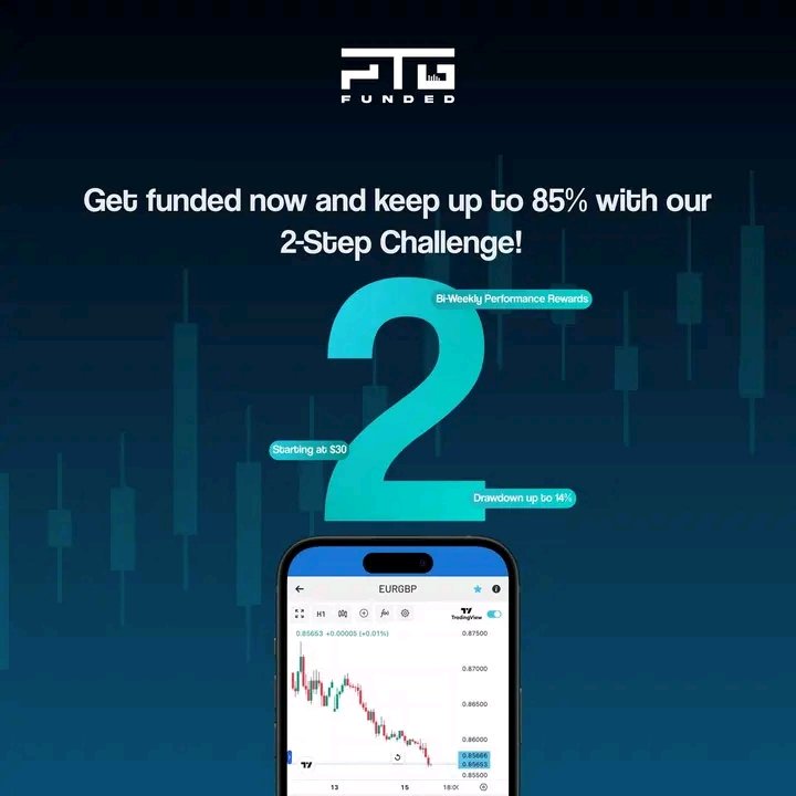Good morning traders!🌞 It's Friday, ready to kickstart your trading journey, take on our 2-step challenge account  and enjoy an unbeatable 85% profit split. Join us today!

ptgfunded.com