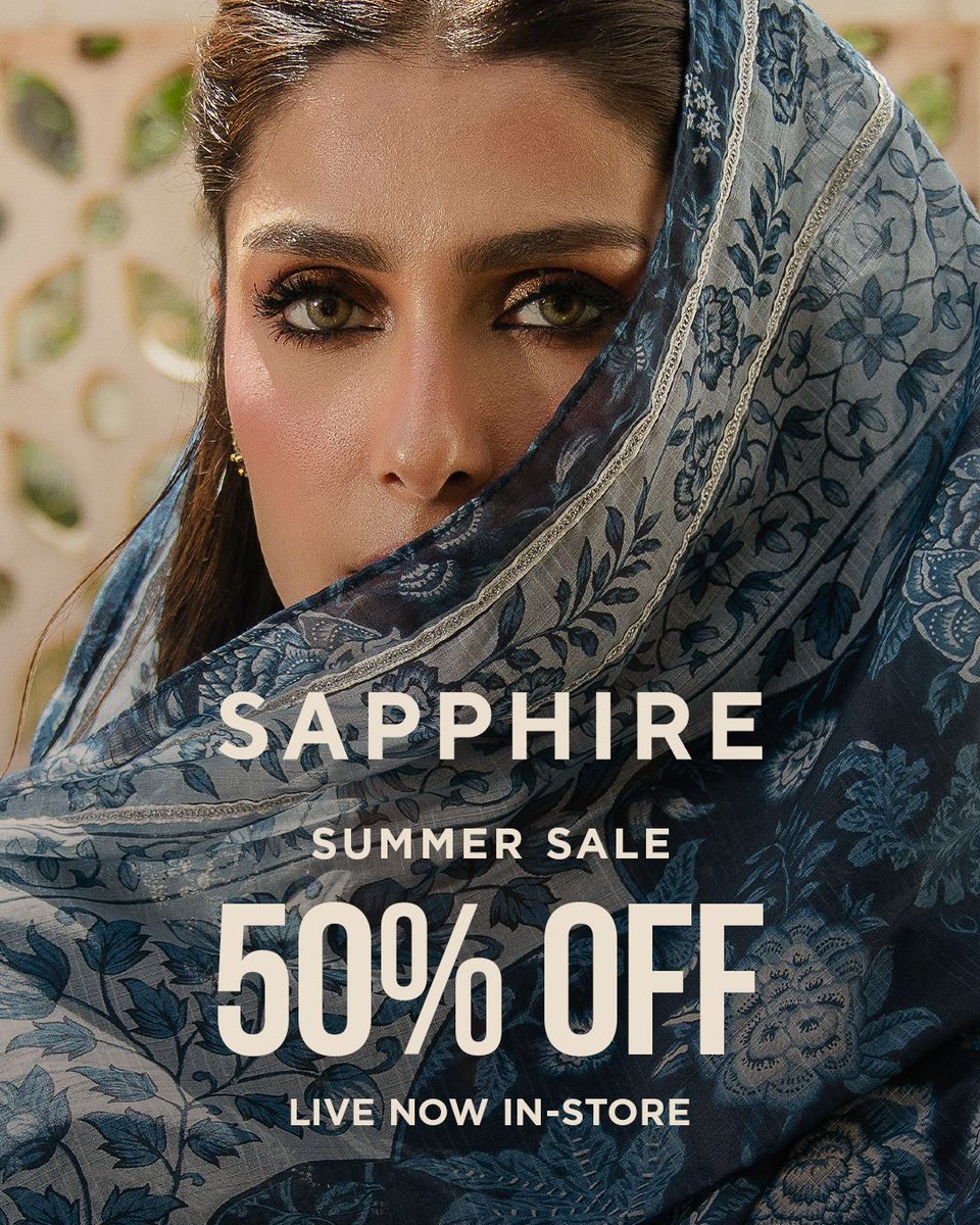 50% Summer Sale at Sapphire from today! 🙌☀️