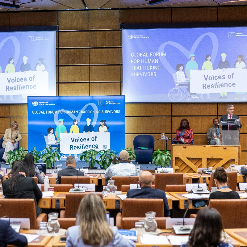 UNODC_OrgCrime's tweet photo. It’s a wrap! #VoicesOfResilience has come to an end—but the work continues.

Our message is clear: Survivors must lead the way to #EndHumanTrafficking.

Let’s keep listening. Let’s keep learning. Let’s keep acting.

Thank you for standing with us 💙