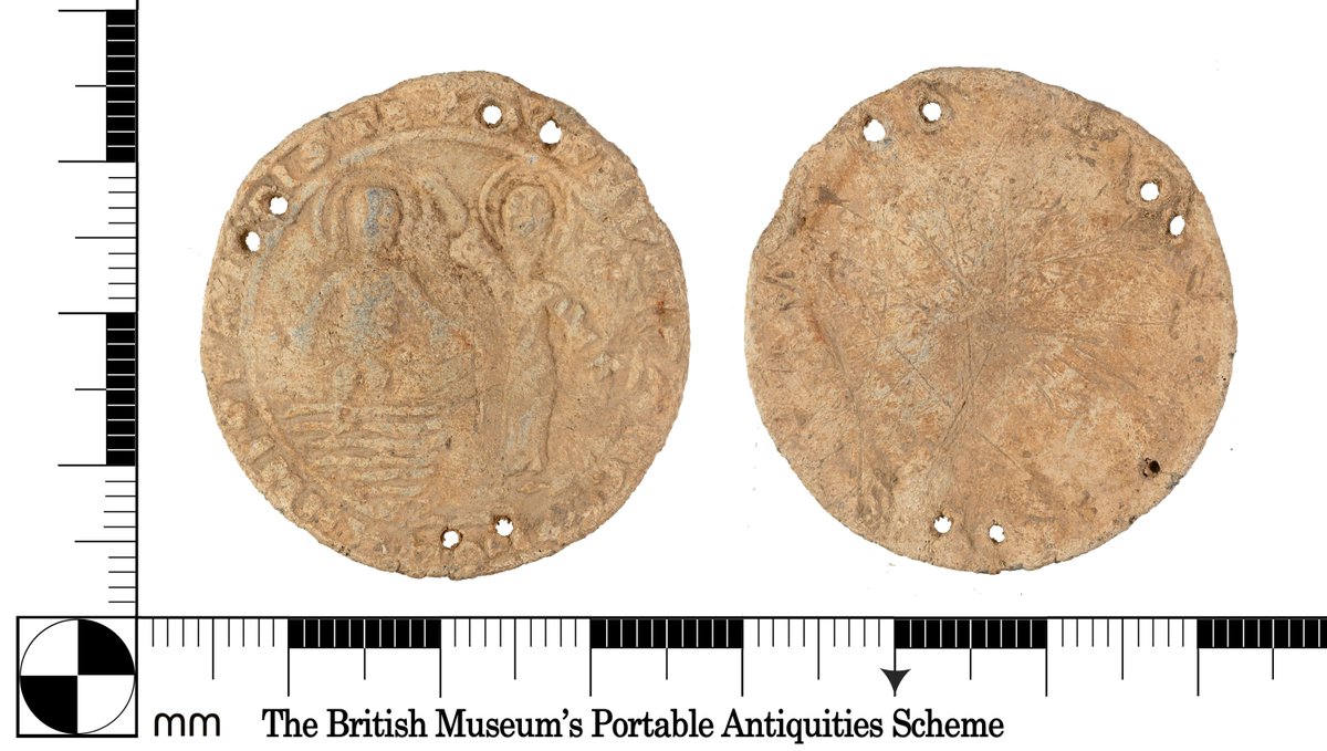 YORYM_FLA's tweet image. Check out this new blog post on a medieval badge depicting the baptism of Jesus by John the Baptist. Surprisingly, this is a uncommon subject for medieval religious badges with only a small handful of parallels. buff.ly/OwPxHHA #FindsFriday