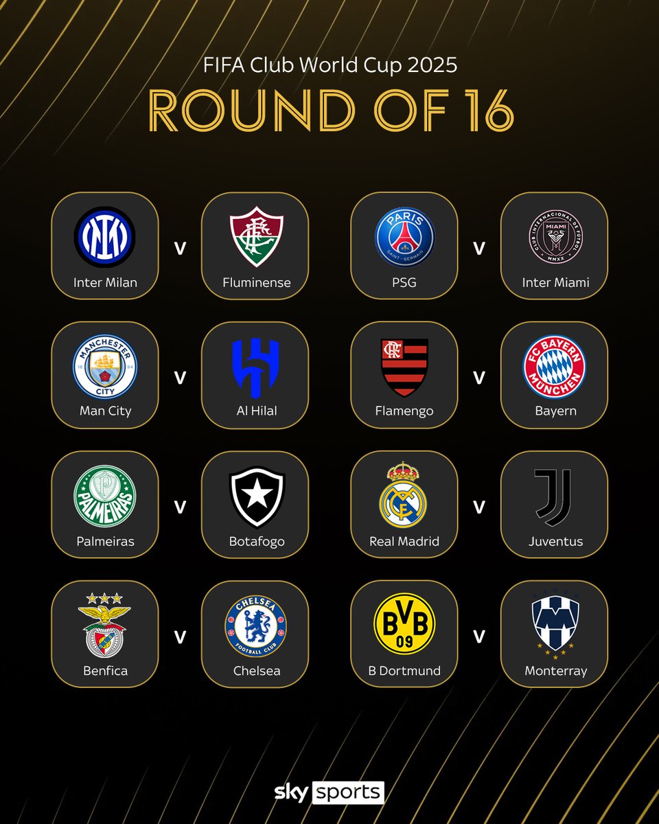 The FIFA Club World Cup Round of 16 is locked in! 🔒🏆