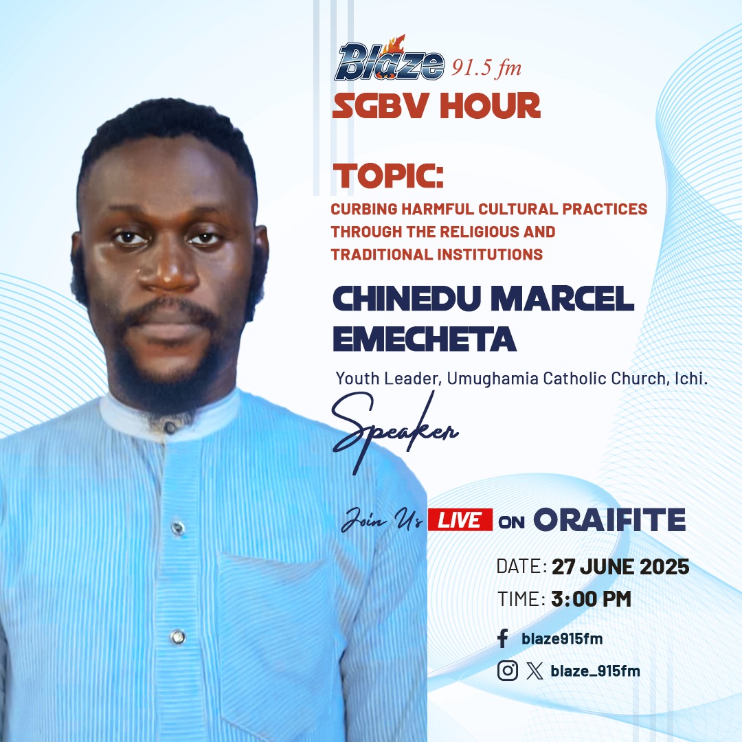 Don't allow others be Victims of
Harmful Cultural Practices
My Time is counting
It's Totally Time
Church&amp;Traditions
understand Roles they have in society
Do you know that
SGBV is in many forms
Join us today
So we can discuss this
Very All important matter as it affects us
Call in