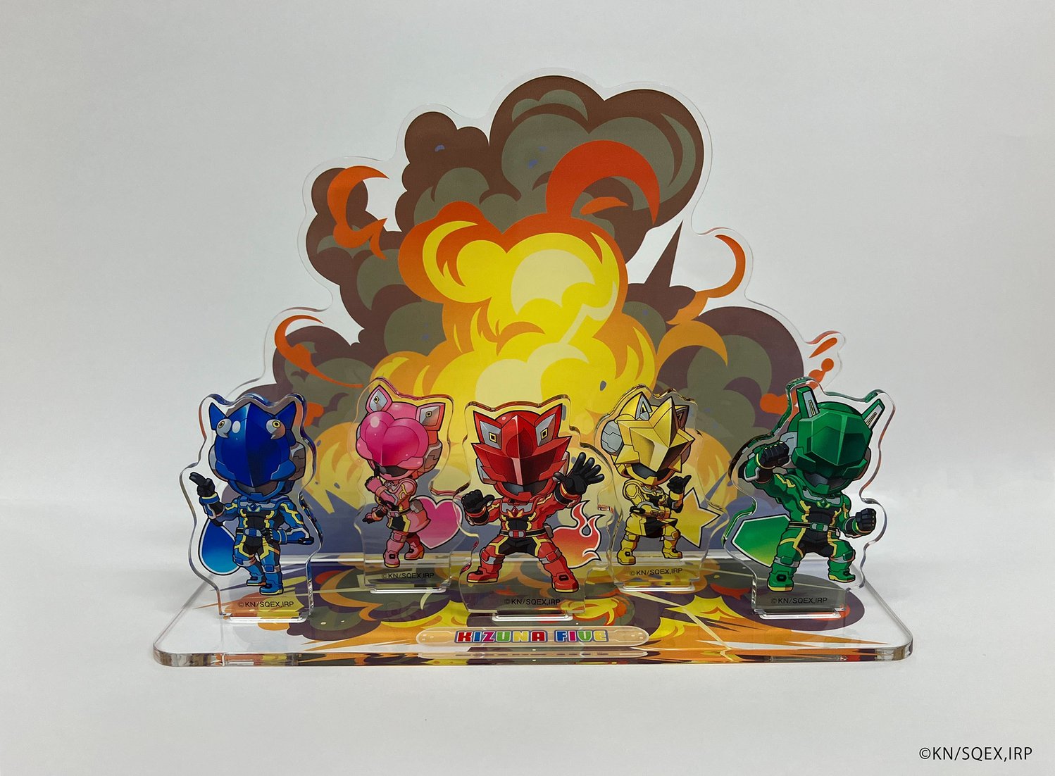 戦隊レッド　くじ引き堂　キズナファイブver　アクリルジオラマ　A賞　全員集合 戦隊レッド くじ引き堂 キズナファイブver アクリルジオラマ A賞