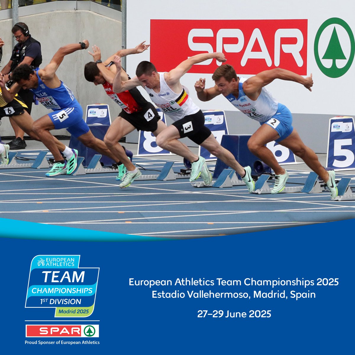 SPARintheUK's tweet image. The countdown is nearly over - the European Athletics Team Championships Division 1 kicks off TODAY in Madrid! 

As a proud sponsor, SPAR is right behind the action. Best of luck to everyone competing!
 
#EuropeanAthleticsTeamChampionships #SponsoredBySPAR