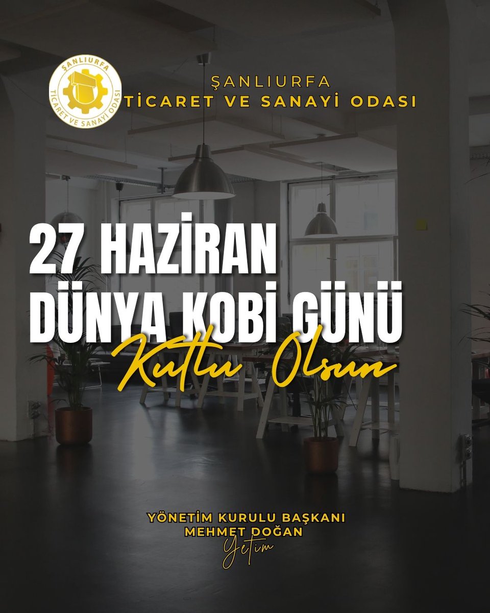 📌 27 Haziran Dünya KOBİ Günü

Şanlıurfa ekonomisinin itici gücünü oluşturan KOBİ’ler; istihdamdan üretime, ihracattan yeniliğe kadar her alanda şehrimizin kalkınmasına yön veren stratejik aktörlerdir.

🔹 Şanlıurfa Ticaret ve Sanayi Odası olarak, üye yapımızda belirleyici bir
