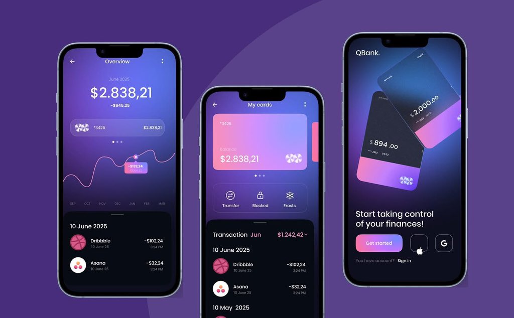 your_tecksis's tweet image. Day 20/30 – Mobile Banking App
Designed a sleek and user-friendly interface for a mobile banking app.
#dailyuidesign #uidesignchallenge #mobilebanking #fintech #appdesign #productdesign #uxuidesign #mobileui #uxui #designinspiration #bankingapp