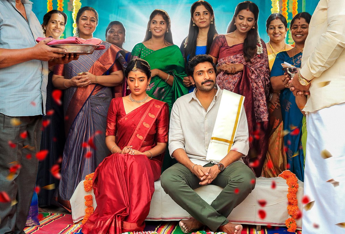 RDBalaji's tweet photo. #LoveMarriage (3.5/5) – a simple entertaining family drama.
No big twists, no forced highs — just simple, sweet storytelling @Director_Priyan✨
@iamVikramPrabhu, @sush_bhat94  &amp; Meenakshi = solid performances 🌟
@RSeanRoldan BGM does Magic 
90s kids &amp; family audience will enjoy💯 https://t.co/L1tKrPvV8R