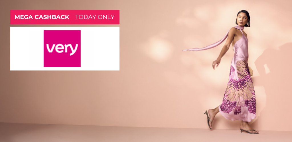 Today only! Get 15% MEGA cashback with <a href="/verynetwork/">Very</a> on fashion &amp; sportswear purchases 😍

Plus, get up to 70% off selected fashion and sportswear in the Very Big Sale 🏃‍♀️

Spruce up you summer fashion &amp; get cashback 👉 ow.ly/c94i50WfWnQ

T&amp;Cs apply. Ends 27/06 at 23:59 ⌛