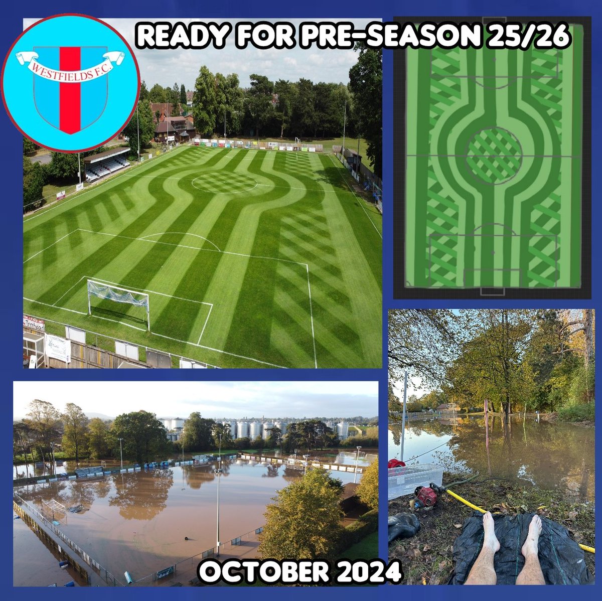 We shared the story about the dedication of Westfields Football Club groundsman Joe Mecke-Davis last October when he camped out at the ground so he could refill the petrol every half hour in the pumps to keep them running to get the water from the main pitch after the nearby