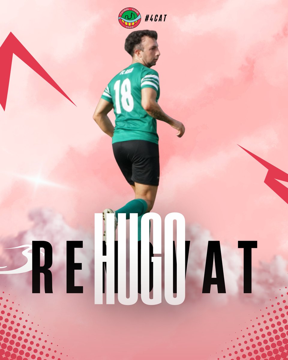💥 𝗤𝗨𝗔𝗥𝗧𝗔 𝗖𝗔𝗧𝗔𝗟𝗔𝗡𝗔

✍️ Hugo Aguilera continua aquesta temporada al FC Ascó B!

➡ Hugo seguirà a l'equip després d'una temporada on ha disputat 18 partits.

💚 Un autèntic plaer que juguis al FC Ascó!

#4cat #FutbolCatalà