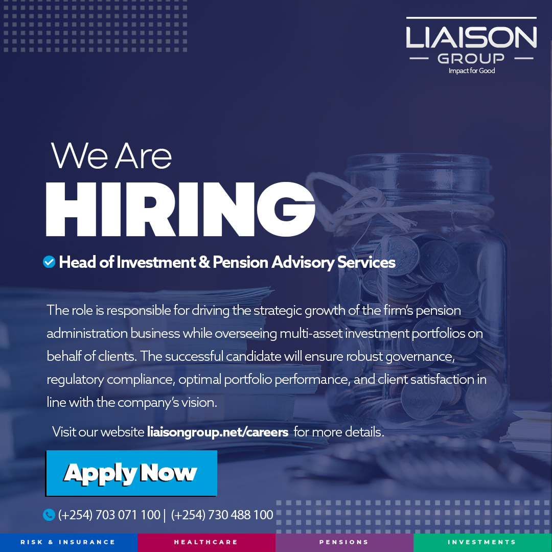 Are you a seasoned professional ready to take your career to the next level? We’re looking for a visionary, strategic thinker, and bold decision-maker to join our team as the Head of Investment &amp; Pension Advisory

Bring your expertise. Lead with impact. Shape the future.

Join