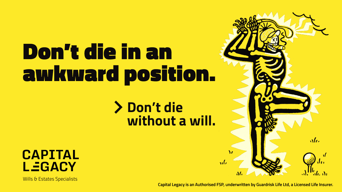 Blue Chip Journal (@bluechipjournal) on Twitter photo <a href="/CapitalLegacy/">Capital Legacy</a> may be giving us the giggles with their latest ad campaign, but they are highlighting a very important reality of life.
bluechipdigital.co.za/featured/dont-…
#WillsandEstates #financialplanning #estateplanning #legacymatters #writeyourwill #secureyourfuture #talkaboutdeath <a href="/CapitalLegacy/">Capital Legacy</a> may be giving us the giggles with their latest ad campaign, but they are highlighting a very important reality of life.
bluechipdigital.co.za/featured/dont-…
#WillsandEstates #financialplanning #estateplanning #legacymatters #writeyourwill #secureyourfuture #talkaboutdeath