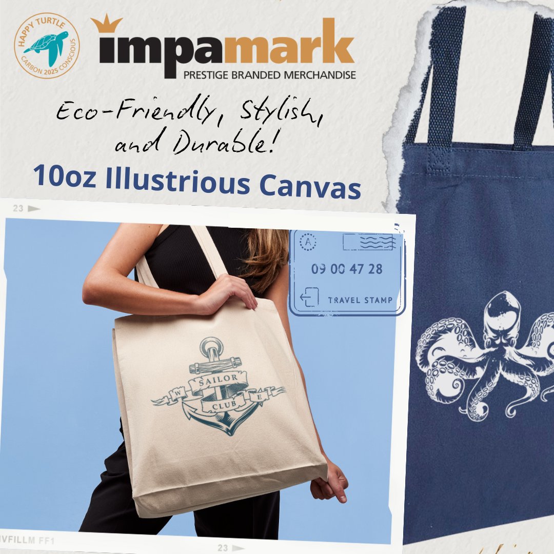 ✨ Meet the Illustrious Canvas Bag ✨

Crafted from heavyweight 10oz 100% recycled cotton/RPET mix, this premium tote combines eco-conscious materials with a sleek, modern design. 💚🌍

#SustainableLiving #CustomTote #BrandedMerch #GreenChoice