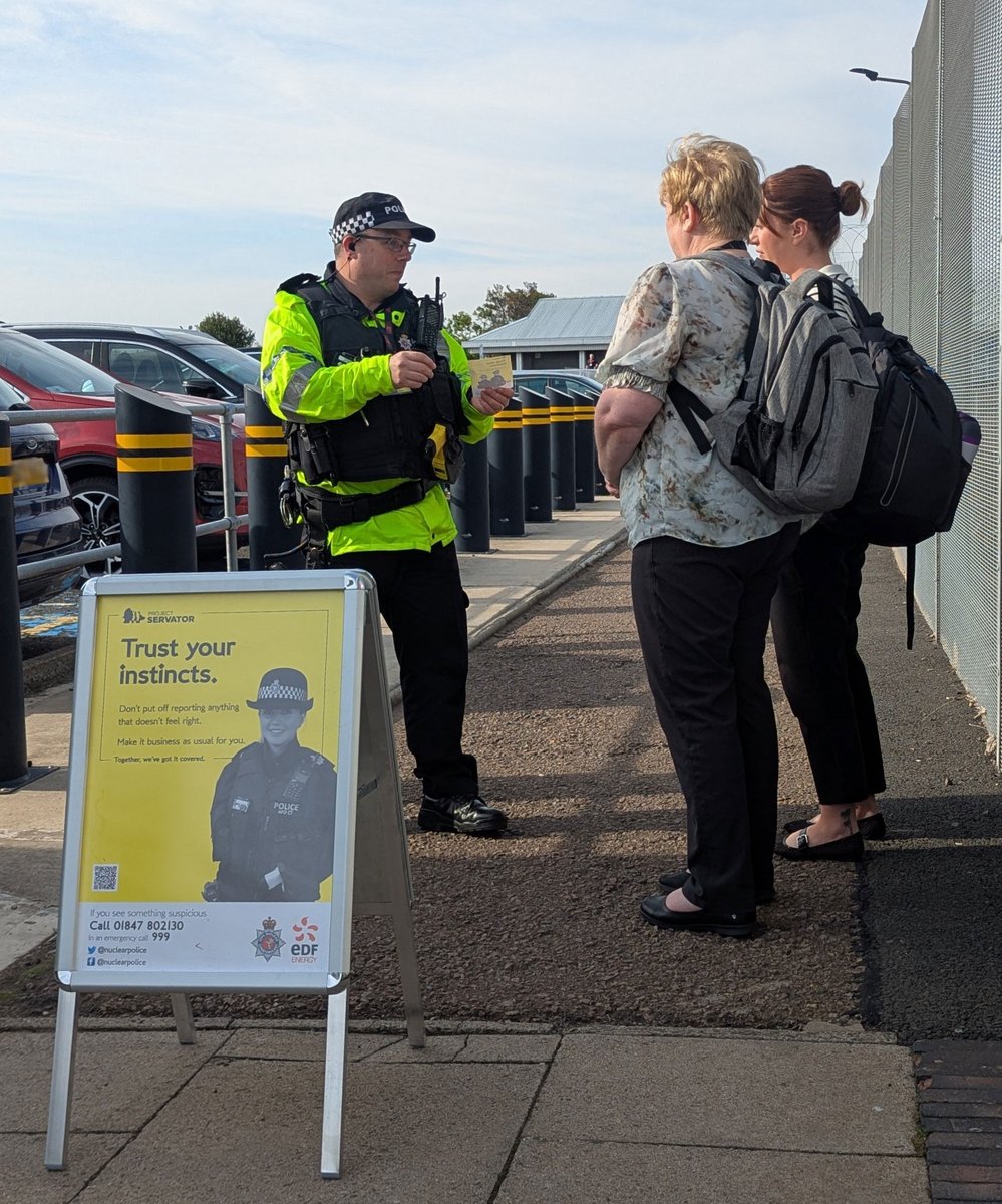 nuclearpolice's tweet image. Our specially trained #ProjectServator officers recently deployed at Torness, speaking to site users and workers to recruit more eyes and ears for our network of vigilance. Learn more about #ProjectServator: gov.uk/government/new…