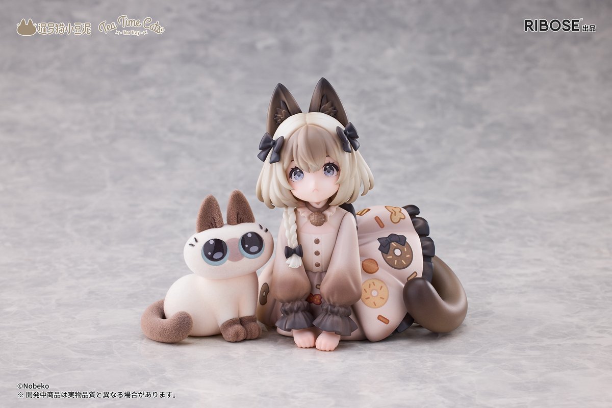 RIBOSE_JP's tweet image. 「新商品案内①」
ねこ×ねこ、かわいいさ倍増!
ティータイムキャッツ×”シャム猫あずきさんは世界の中心”コラボ限定完成品フィギュア公開致します!
2025年7月4日から各通販サイトで予約を受付致します。!
#シャム猫あずきさんは世界の中心
@yamanobejin