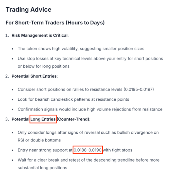 tradetideAI_'s tweet photo. 📈 +132.21% on $H — by following AI signals.
A perfect entry on $H.
TradeTide flagged 0.0190 as the long zone — only after reversal signs.

Yesterday, we asked TradeTide for a long setup.
It said:
-Wait for reversal signs (RSI divergence, double bottom)
-Enter near 0.0190 with tight stops

We did.
The result is in the chart.👇

This isn’t luck. It’s structured trading with AI support.
#TradeTide #AITrading #CryptoAlpha #Htoken #Binance  #BinanceAlpha